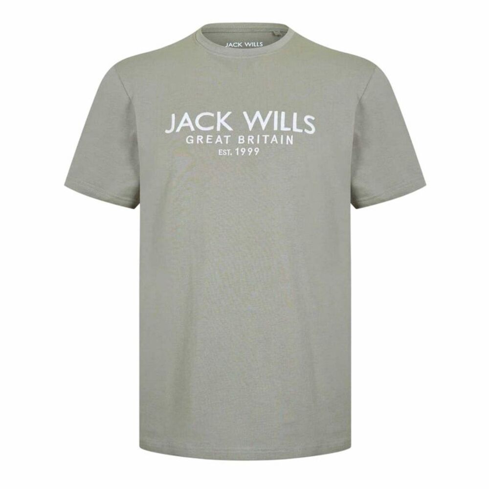 Jack Wills Mens Carnaby Logo T-Shirt / Silver Sage